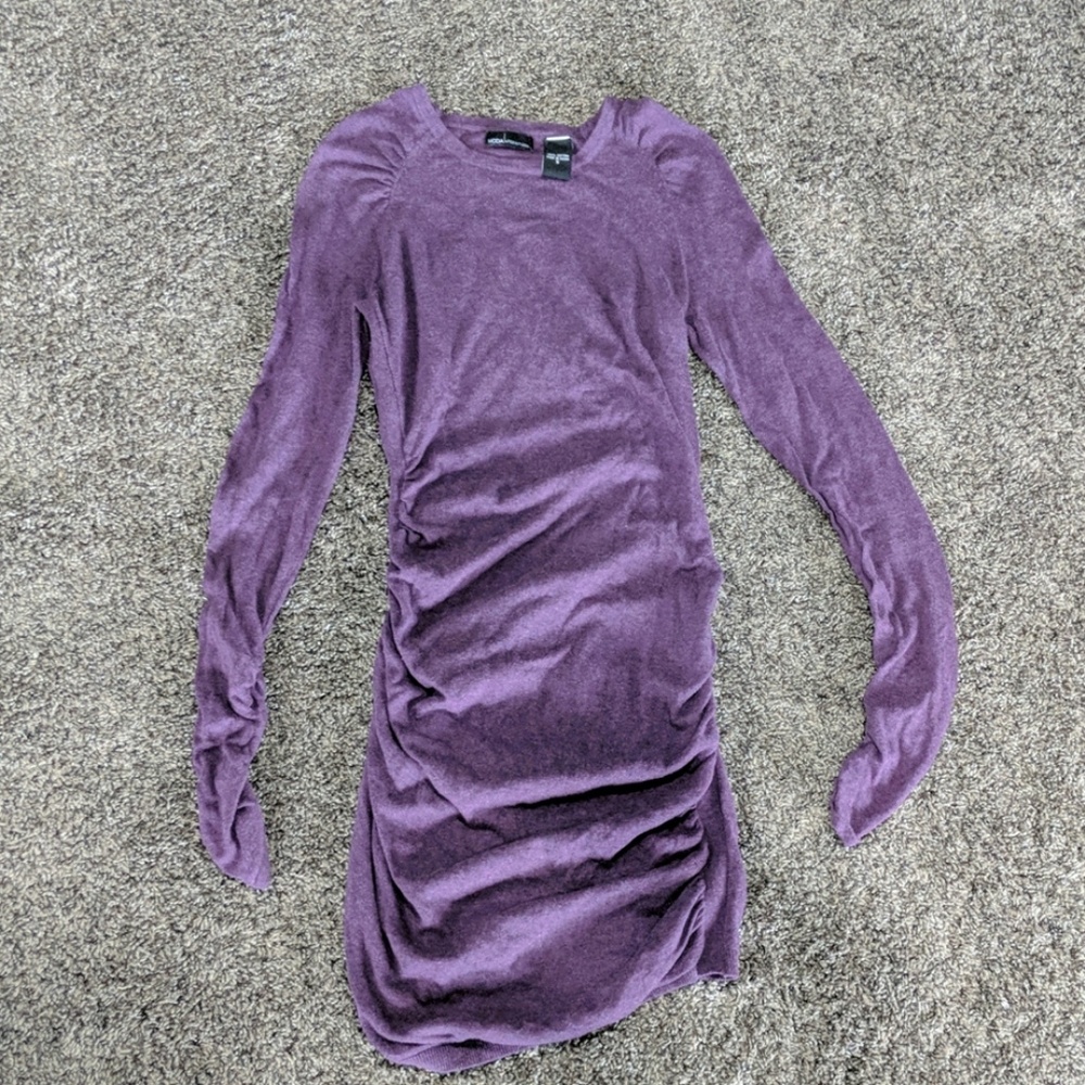 Victoria Secret purple ruched sweater dress